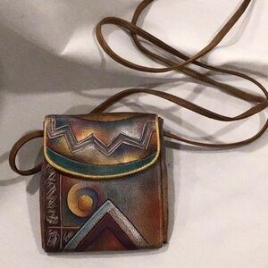 Anuschka crossbody hand painted bag